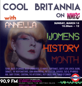 On Cool Britannia (Sunday morning10.30am), Annella celebrates women in music and the cultural contributions to music across recent decades.