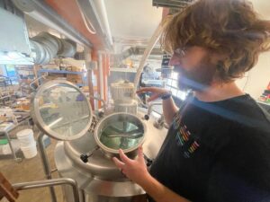 Craig oversees the beer making process