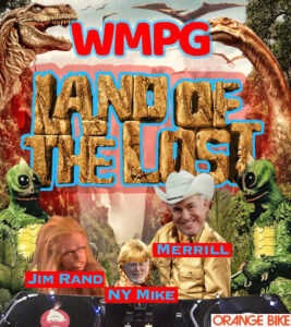 Land of The Lost flyer featuring DJs and graphics from 1970's TV show