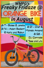 Freaky Fridaze Flyer at Orange Bike, @ Orange Bike in Portland.