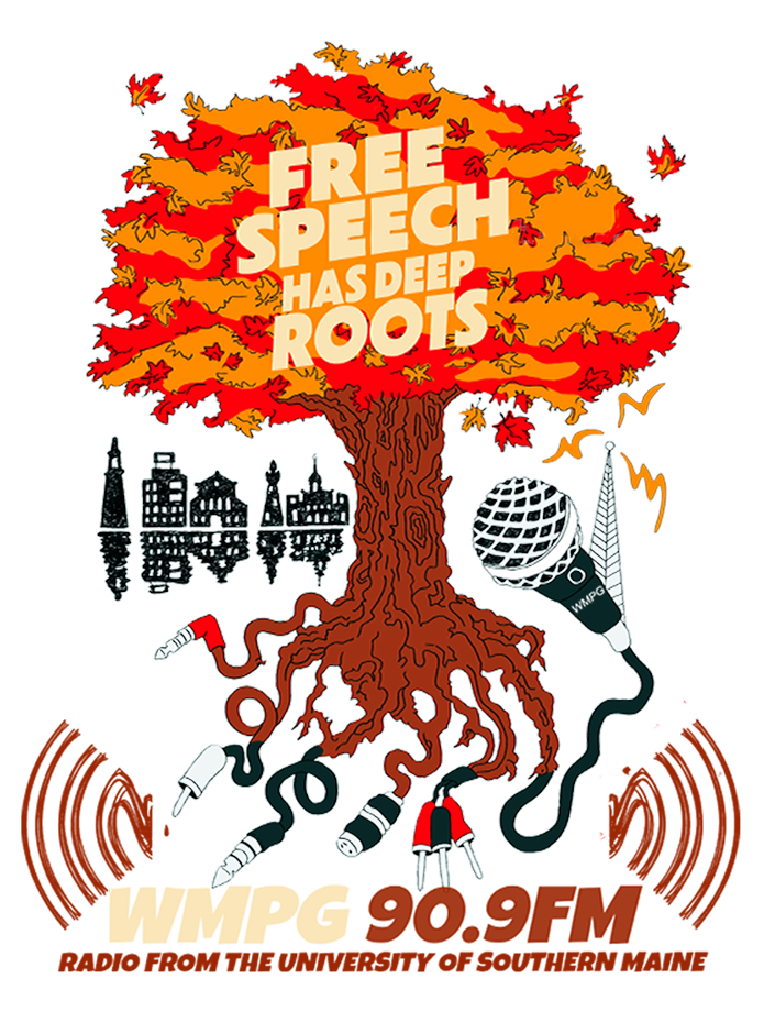 WMPG Fall Begathon artwork: Free Speech Has Deep Roots